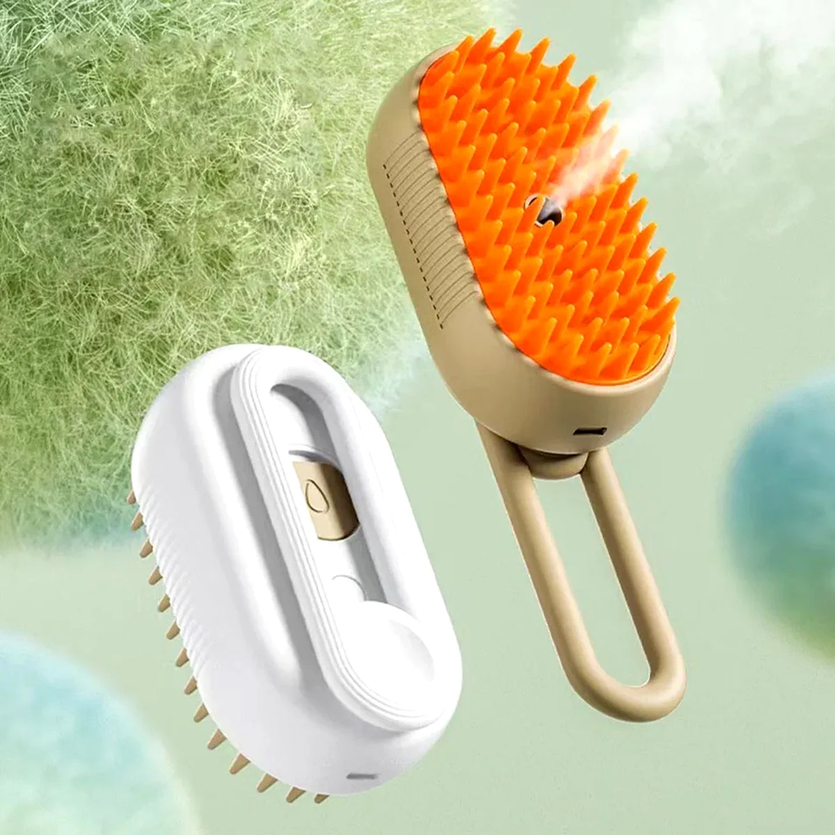 Brosse vapeur pour chat et chien à picots silicone