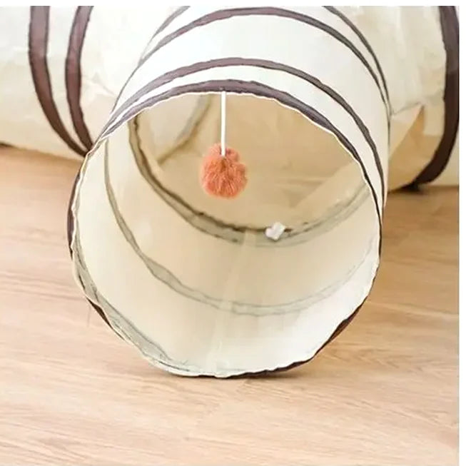 Tunnel de jeu pliable pour chat en T